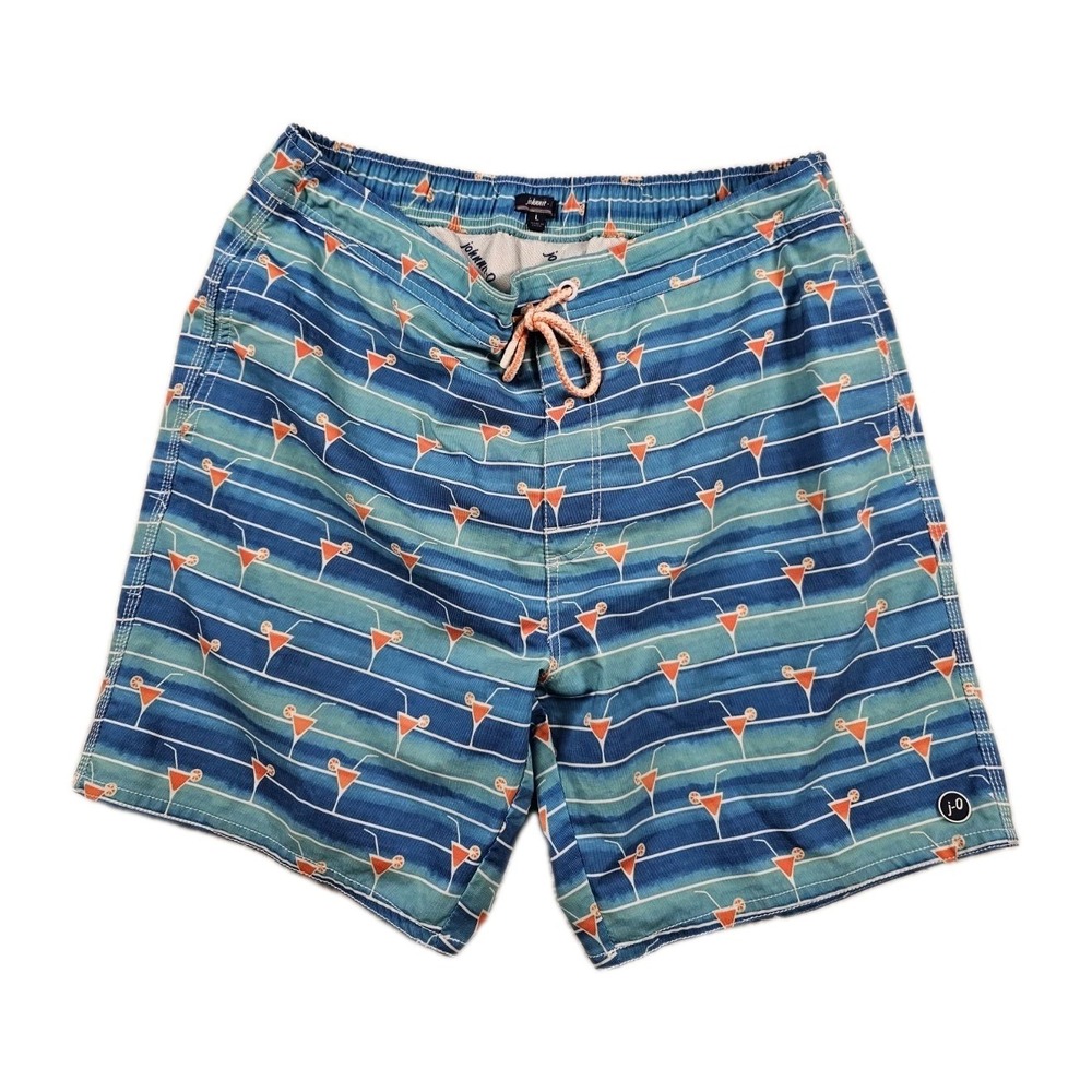 johnnie-O Mens Large Happy Hour Marlin Swim Trunks Lined Style JMSS2550